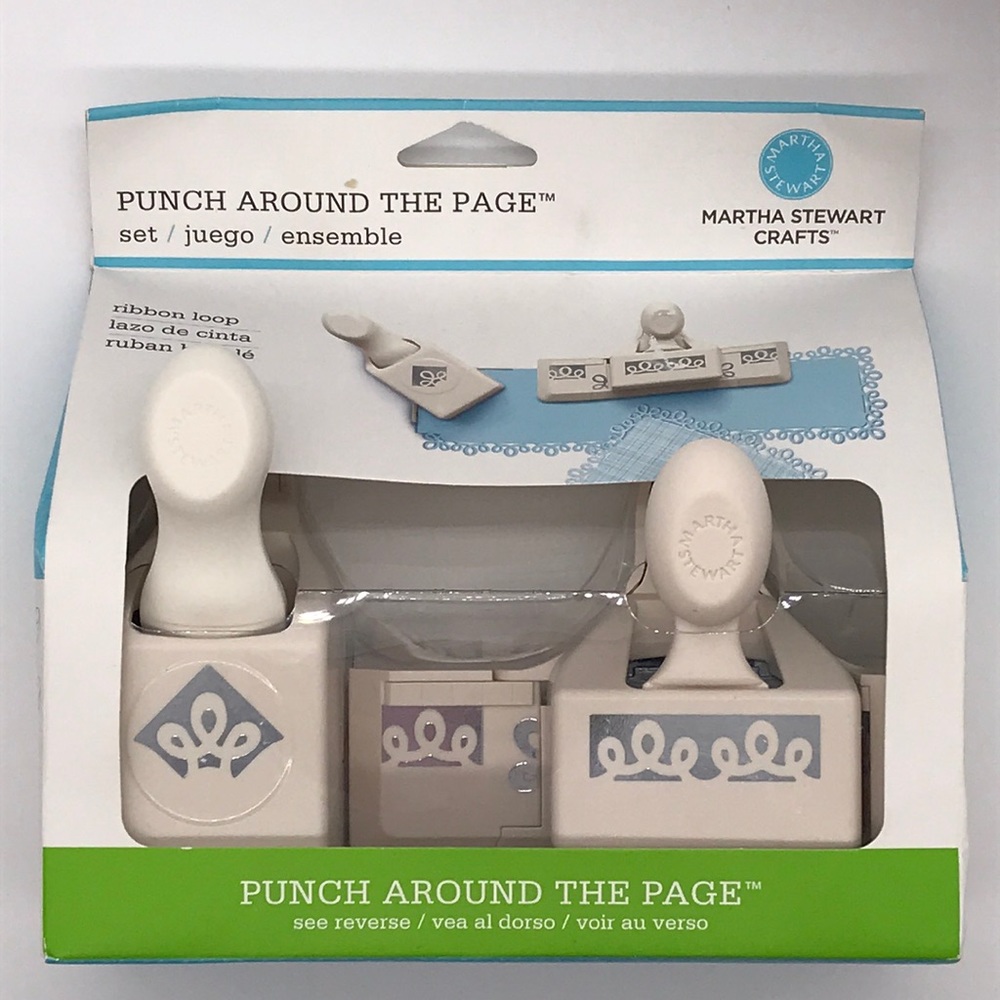 Martha Stewart Paper Punch Ribbon Loop Around The Page NWT 2 Punch set